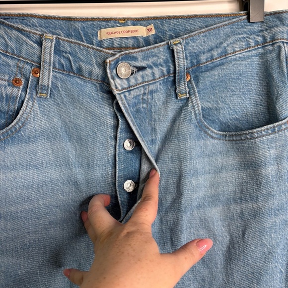 Levi’s Ribcage Cropped Bootcut Jeans Jazz Away size 30 - Picture 5 of 14